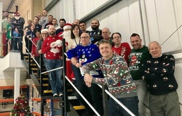 Xmas jumper 2017 stair shot